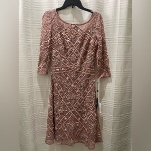 Adrianna Papell Women's Beaded Fit and Flare Dress dress cocktail wedding dress